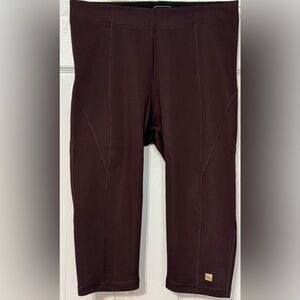 Aurum High-Rise Cropped Leggings Women’s Medium Burgundy Plum Athletic Yoga
